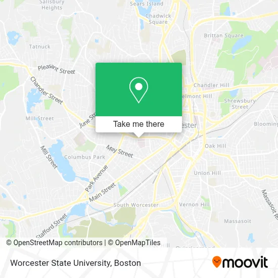 Worcester State University map