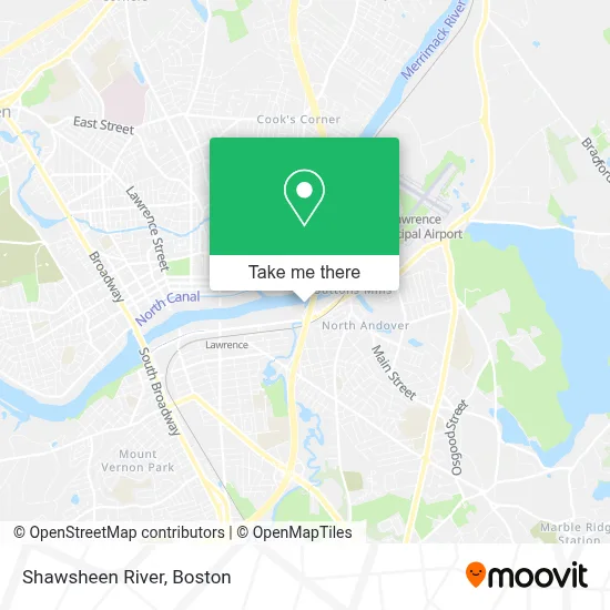Shawsheen River map