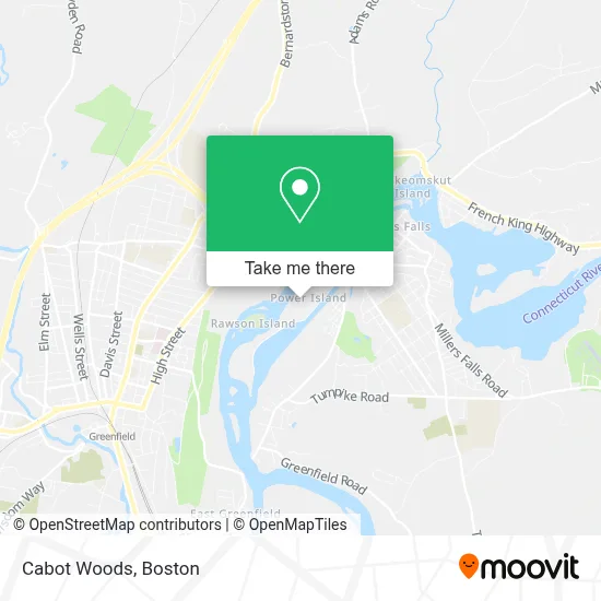Cabot Woods map