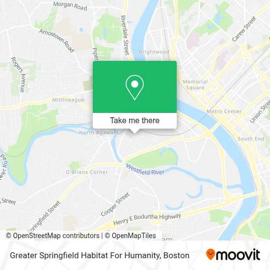 Greater Springfield Habitat For Humanity map
