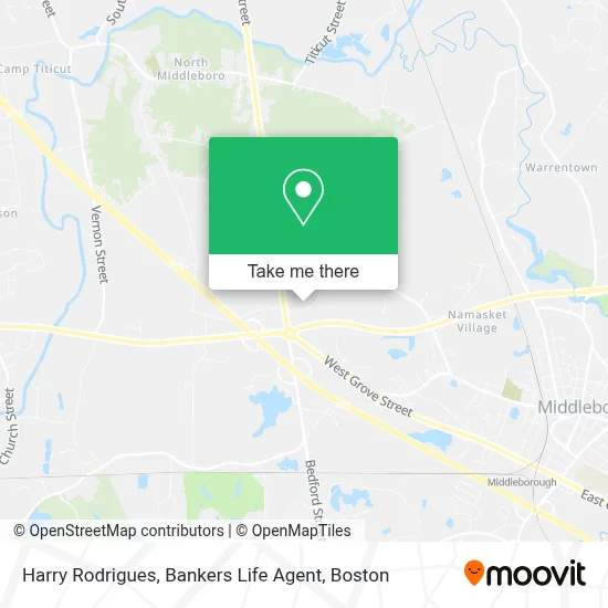 Harry Rodrigues, Bankers Life Agent map