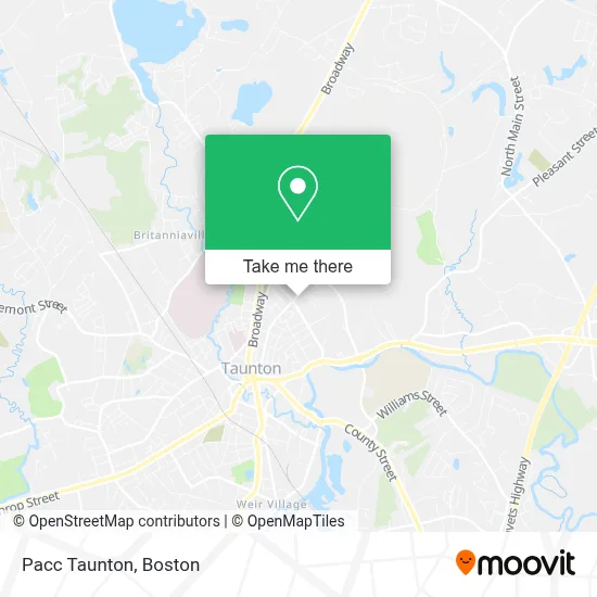 Pacc Taunton map