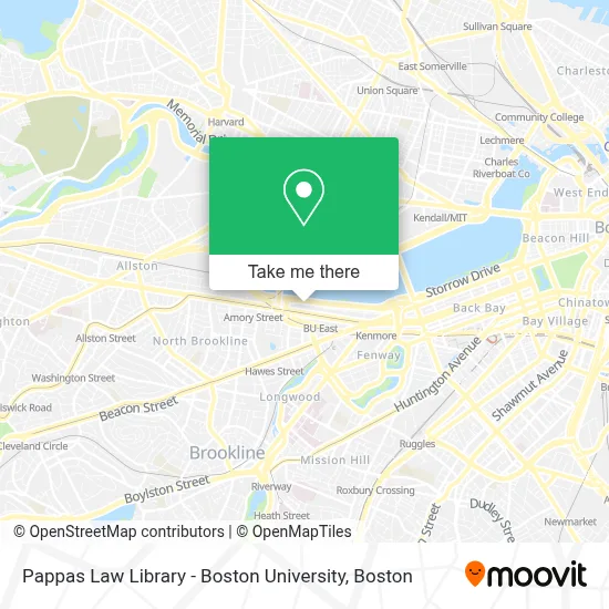 Pappas Law Library - Boston University map