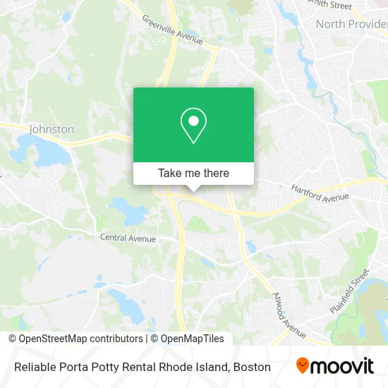Reliable Porta Potty Rental Rhode Island map