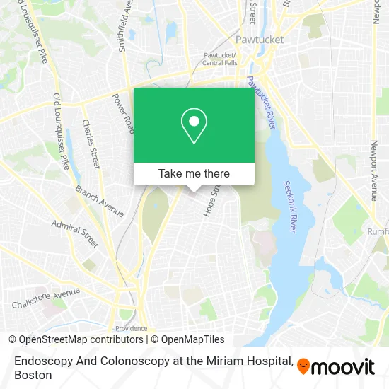 Endoscopy And Colonoscopy at the Miriam Hospital map