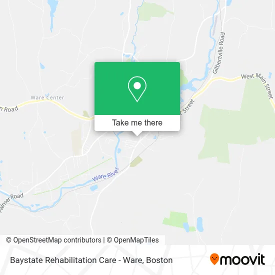 Baystate Rehabilitation Care - Ware map