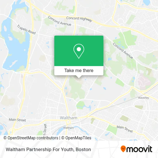 Waltham Partnership For Youth map