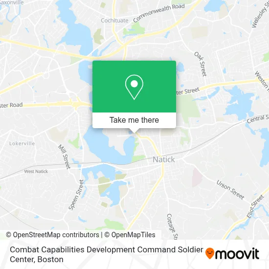 Combat Capabilities Development Command Soldier Center map