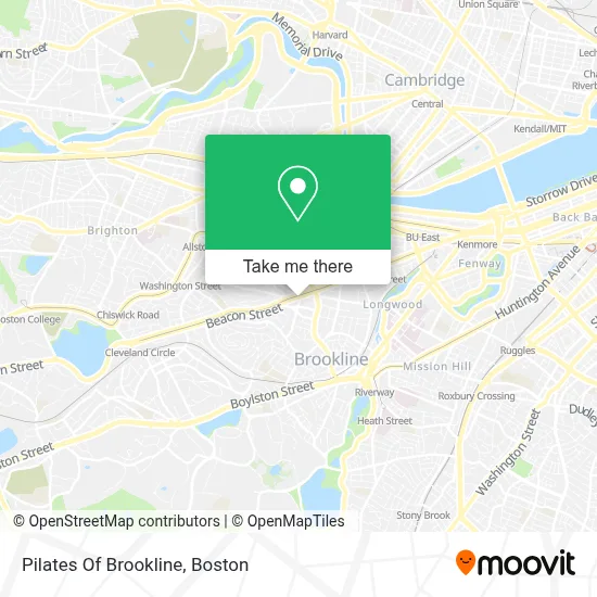 Pilates Of Brookline map