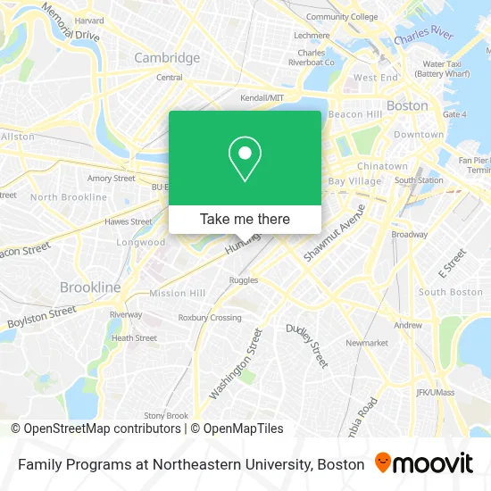 Family Programs at Northeastern University map