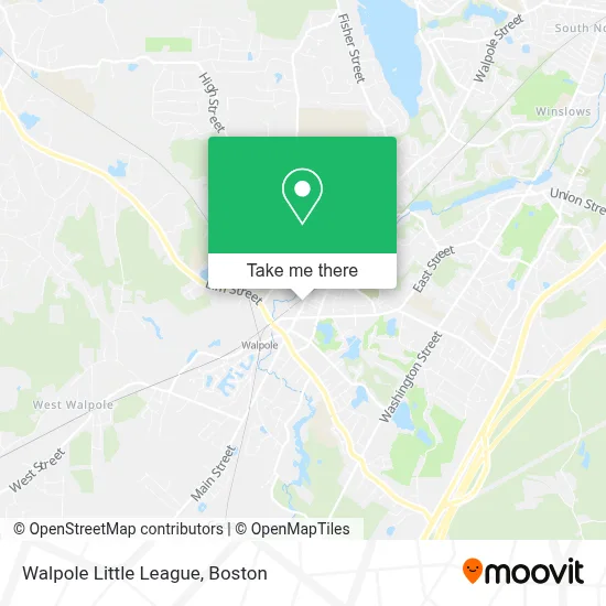 Walpole Little League map