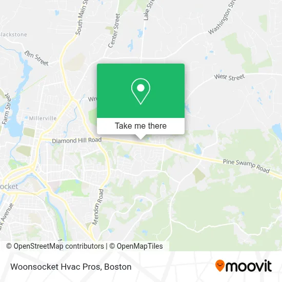 Woonsocket Hvac Pros map