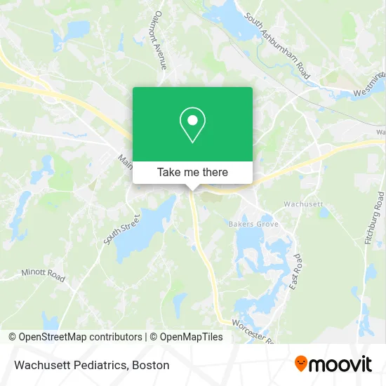 Wachusett Pediatrics map