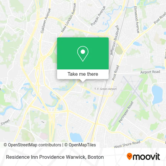 Residence Inn Providence Warwick map