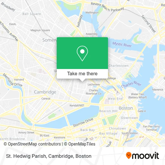 St. Hedwig Parish, Cambridge map