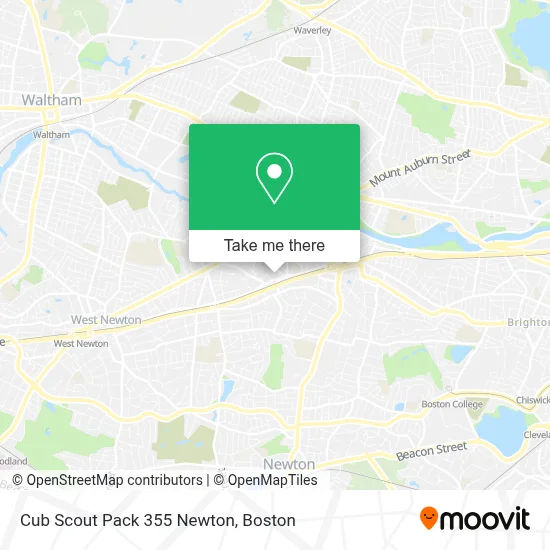 Cub Scout Pack 355 Newton map
