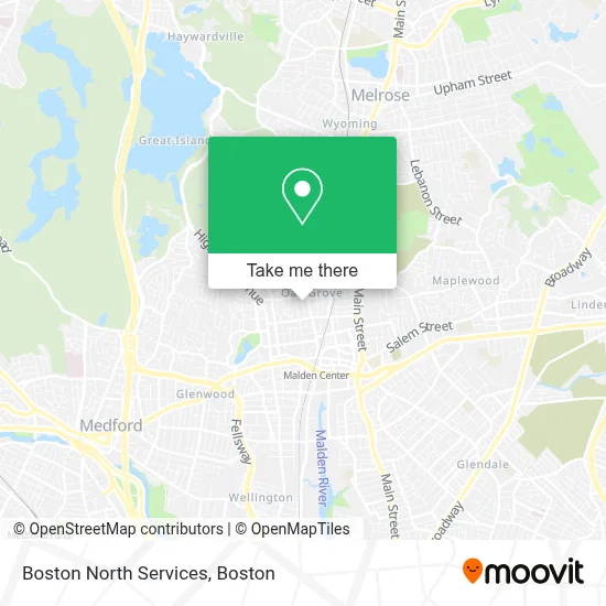 Boston North Services map