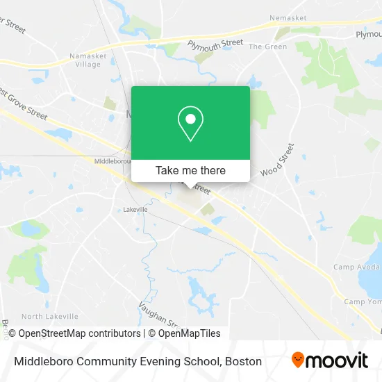 Middleboro Community Evening School map