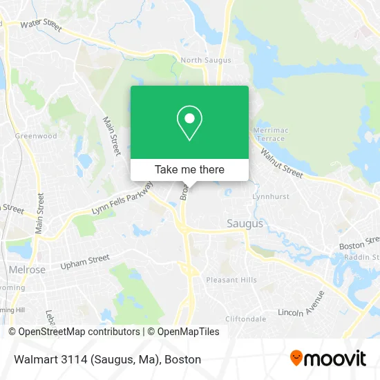 Walmart 3114 (Saugus, Ma) map