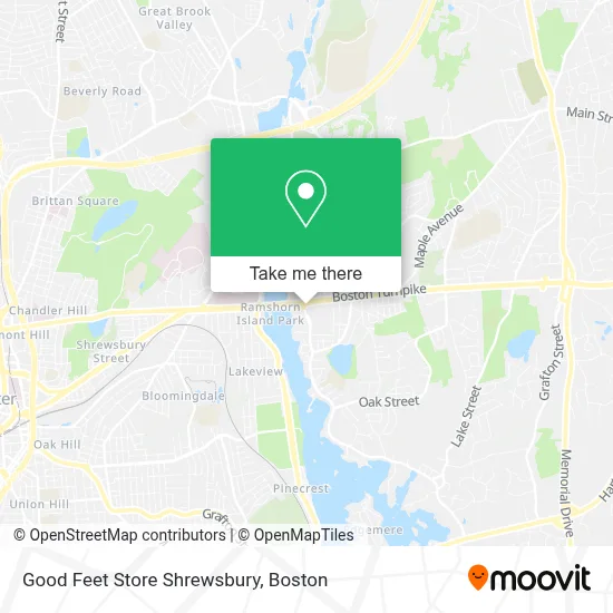 Good Feet Store Shrewsbury map