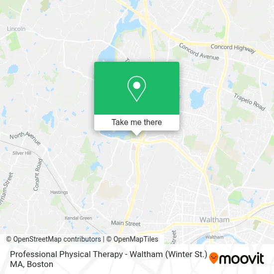 Professional Physical Therapy - Waltham (Winter St.) MA map