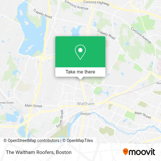 The Waltham Roofers map