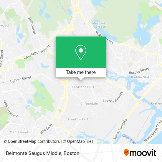 Belmonte Saugus Middle map
