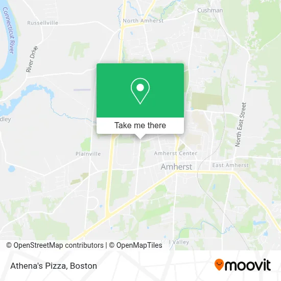 Athena's Pizza map