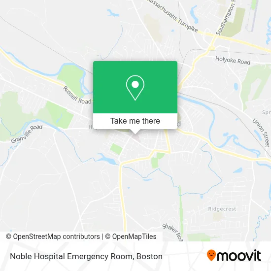 Noble Hospital Emergency Room map