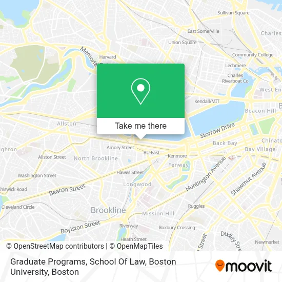Graduate Programs, School Of Law, Boston University map
