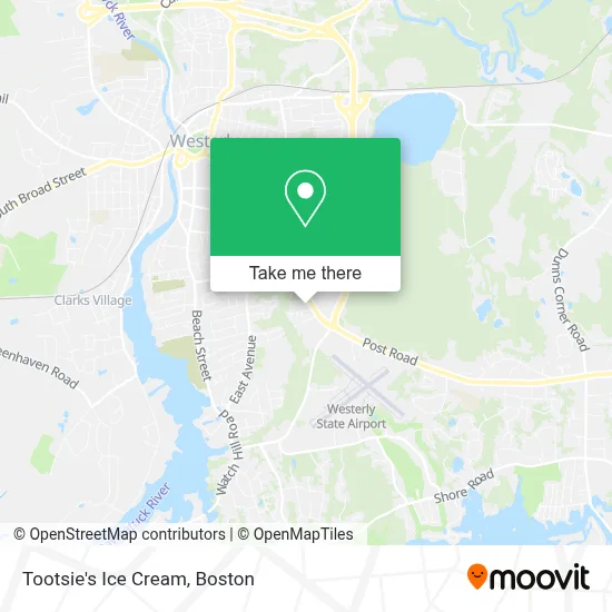 Tootsie's Ice Cream map