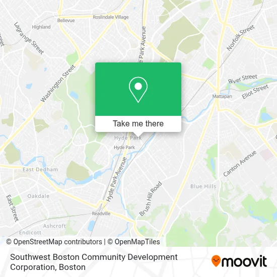 Southwest Boston Community Development Corporation map