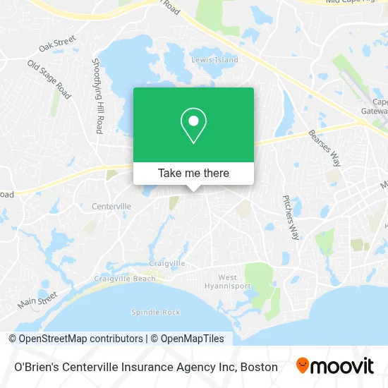 O'Brien's Centerville Insurance Agency Inc map