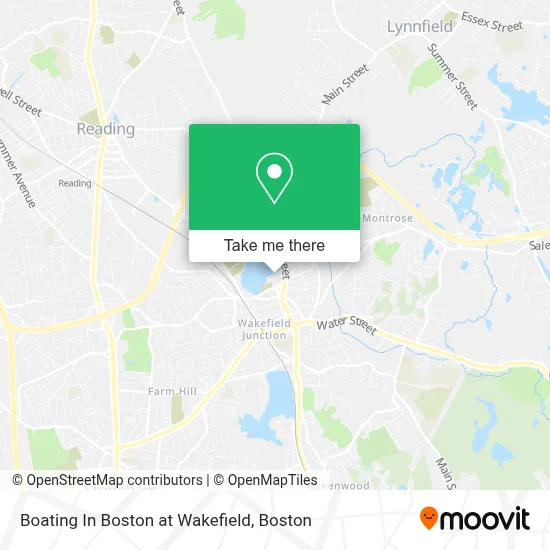 Boating In Boston at Wakefield map