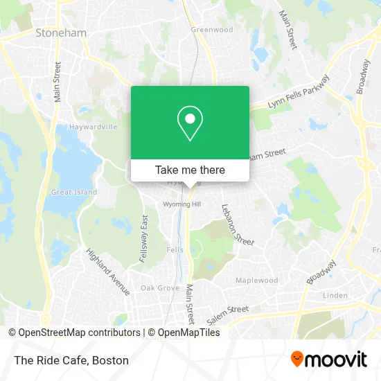 The Ride Cafe map