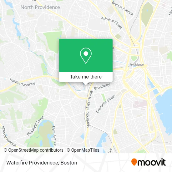 Waterfire Providenece map