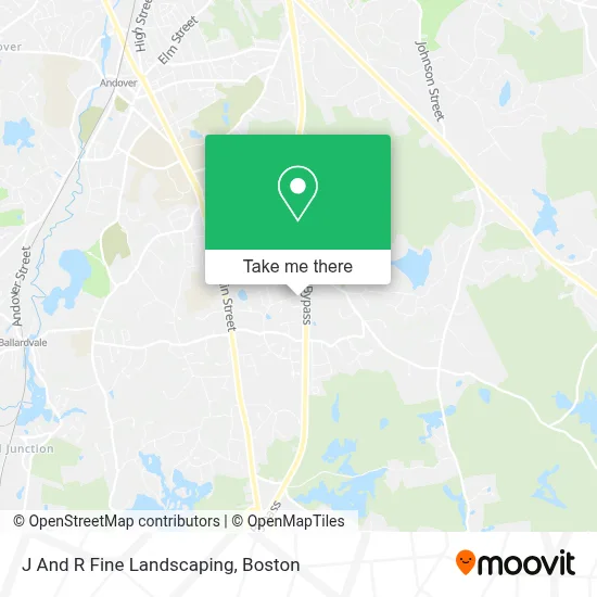 J And R Fine Landscaping map