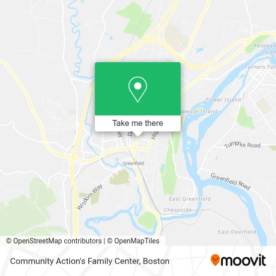 Community Action's Family Center map