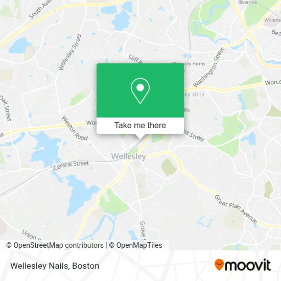Wellesley Nails map