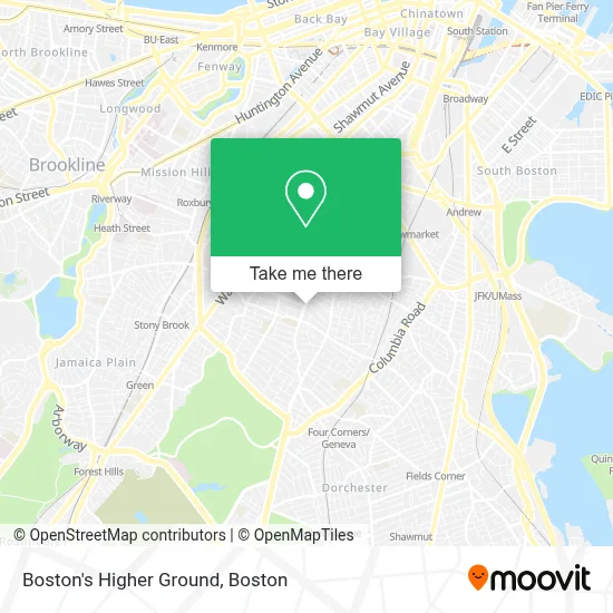 Boston's Higher Ground map