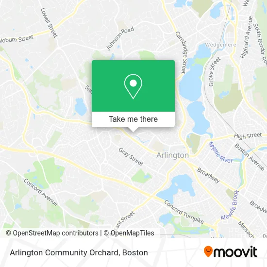 Arlington Community Orchard map