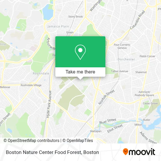 Boston Nature Center Food Forest map