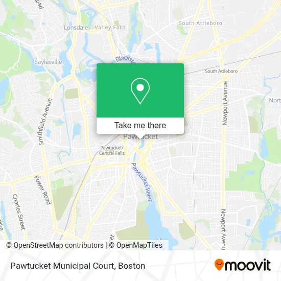 Pawtucket Municipal Court map