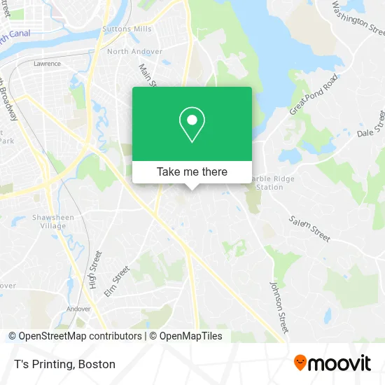 T's Printing map