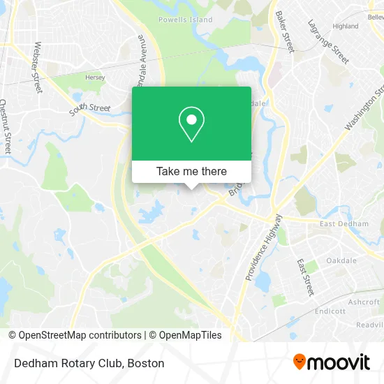 Dedham Rotary Club map