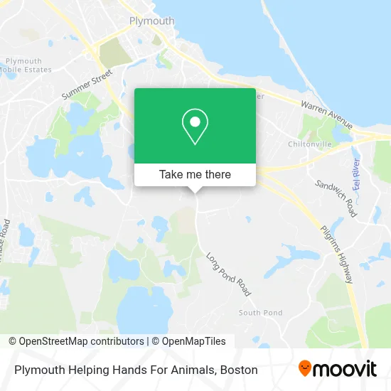 Plymouth Helping Hands For Animals map