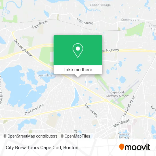 City Brew Tours Cape Cod map