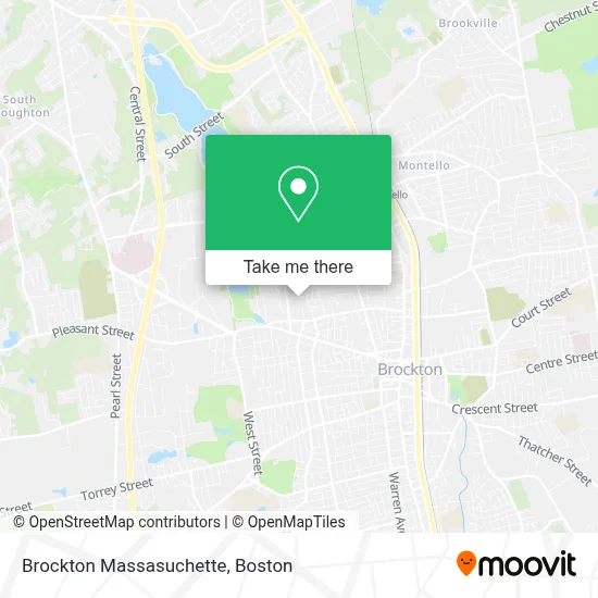 Brockton Massasuchette map