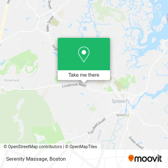 Serenity Massage map