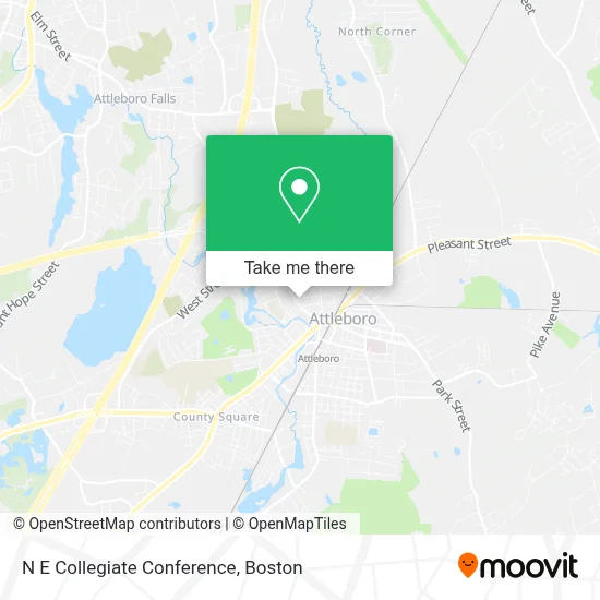 N E Collegiate Conference map